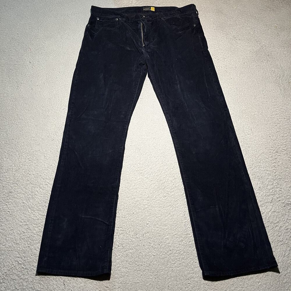 J Crew Pants Mens 36x32 Corduroy Slim Straight Leg Casual Cotton Blue